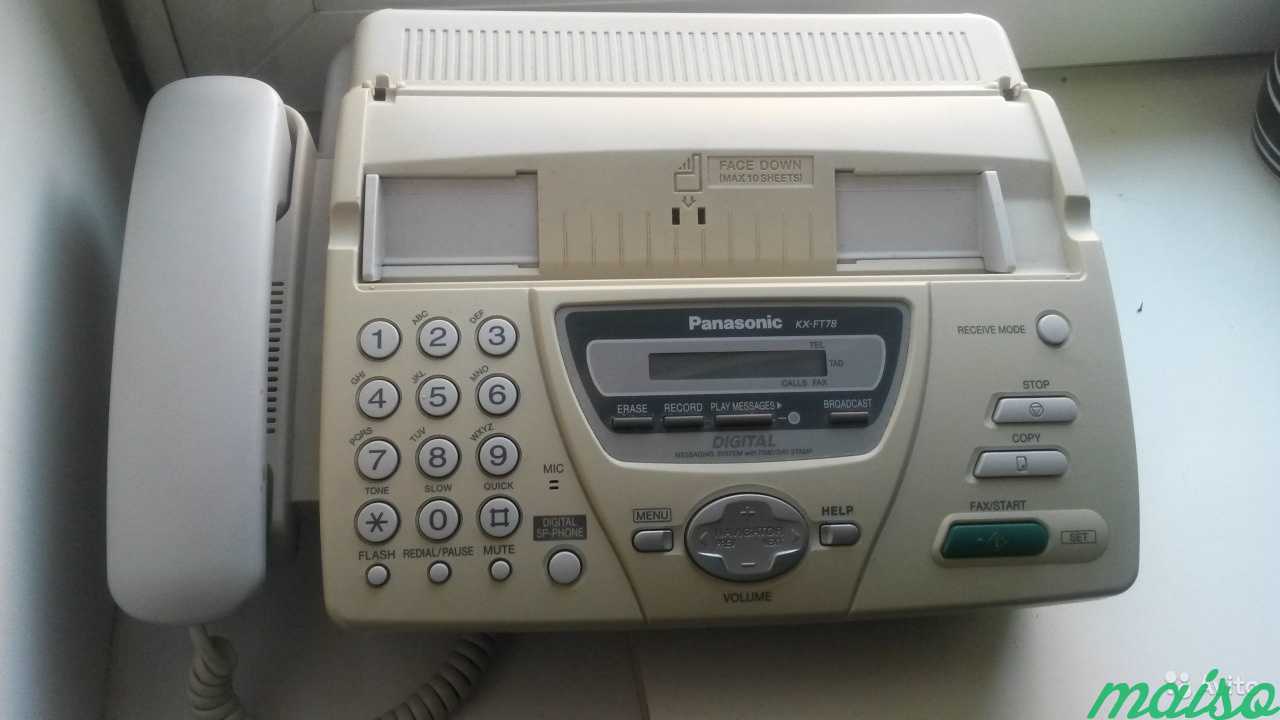 Факс Panasonic KX-FT78 RU в Санкт-Петербурге. Фото 1