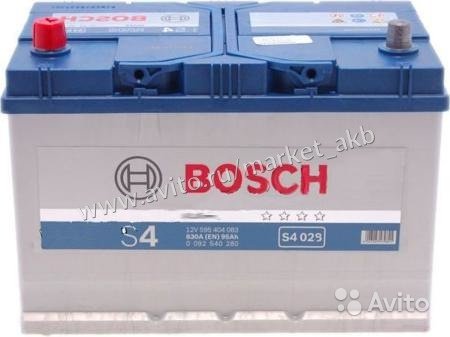 Аккумулятор Bosch S4 029 95 а/ч в Москве. Фото 1