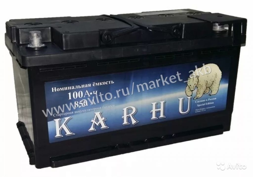 Аккумулятор Karhu 100 А/ч L+ в Москве. Фото 1