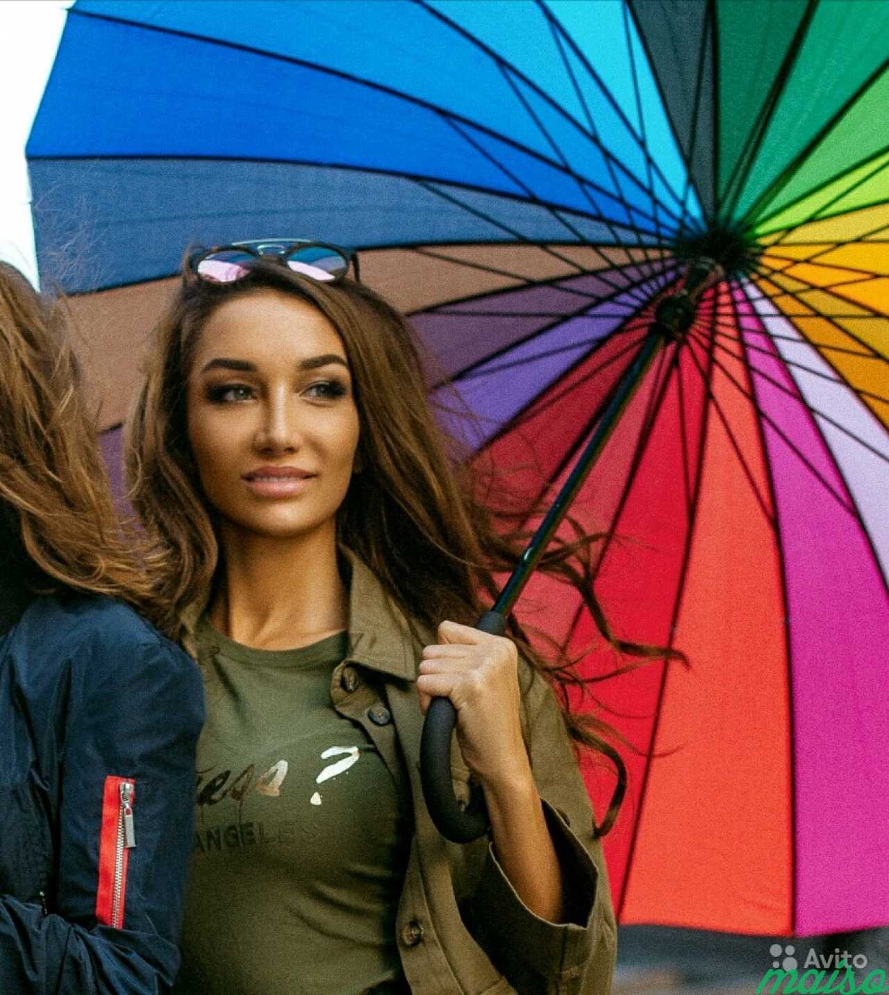 Зонт радуга, спектр, на свадьбу, фотосессию, лав-с в Санкт-Петербурге. Фото 2