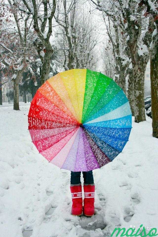 Зонт радуга, спектр, на свадьбу, фотосессию, лав-с в Санкт-Петербурге. Фото 3