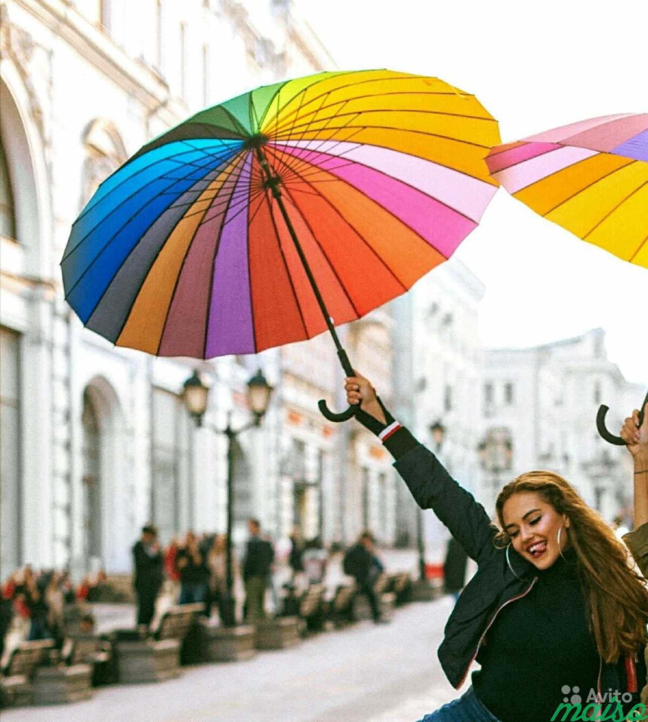 Зонт радуга, спектр, на свадьбу, фотосессию, лав-с в Санкт-Петербурге. Фото 5