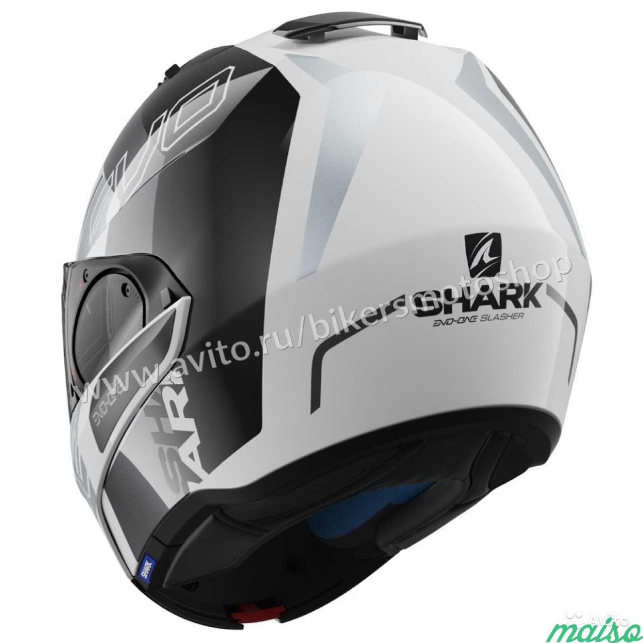 Шлем-модуляр Shark Evo-One 2 Slasher Black-White в Санкт-Петербурге. Фото 2