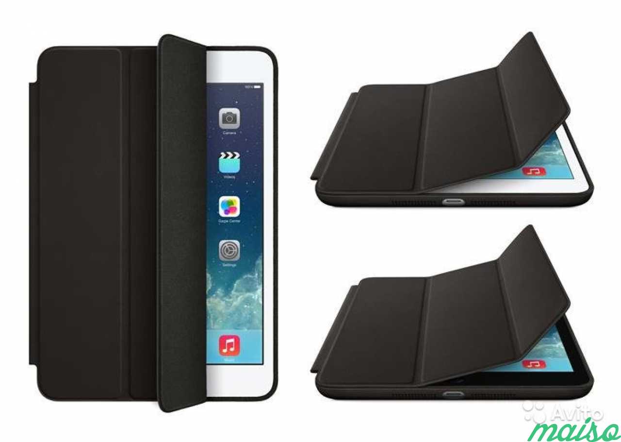 Чехол-книжка iPad mini 4 (Smart case, черный) в Санкт-Петербурге. Фото 1