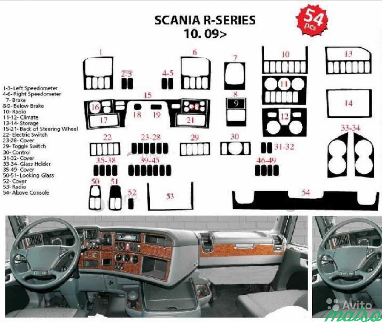 Декор салона Scania R-Series 2009-2016 в Санкт-Петербурге. Фото 1