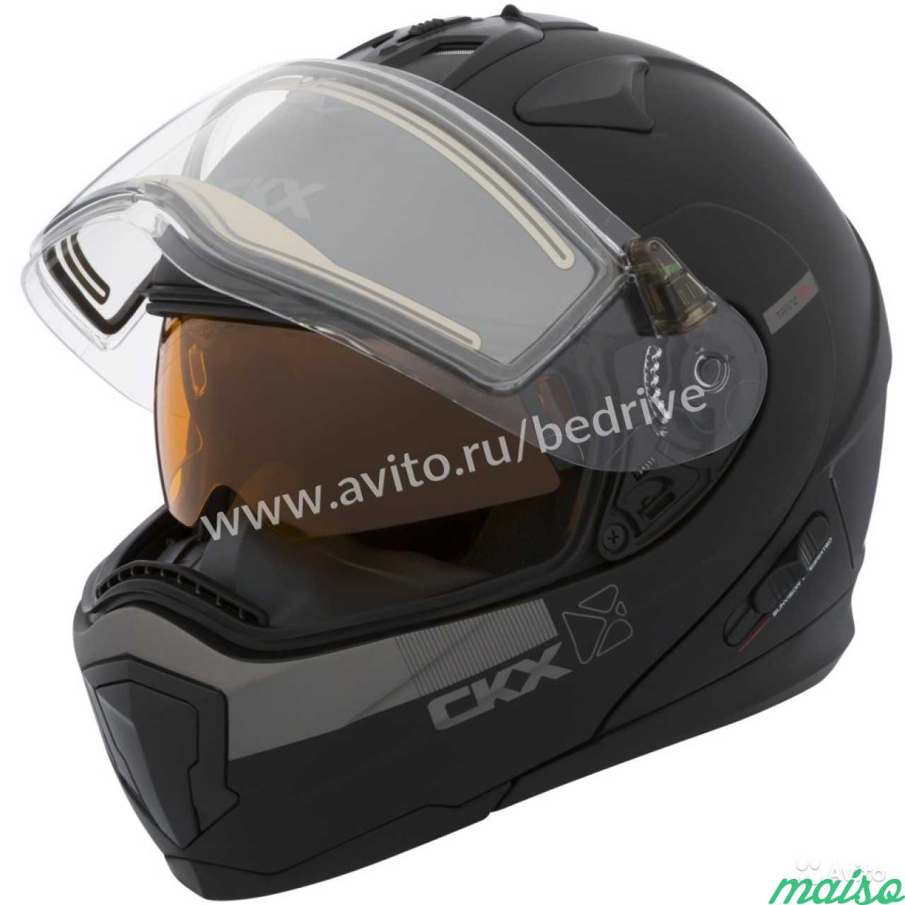 Шлем модуляр CKX tranz 1.5 RSV solid, черный, XL в Санкт-Петербурге. Фото 3
