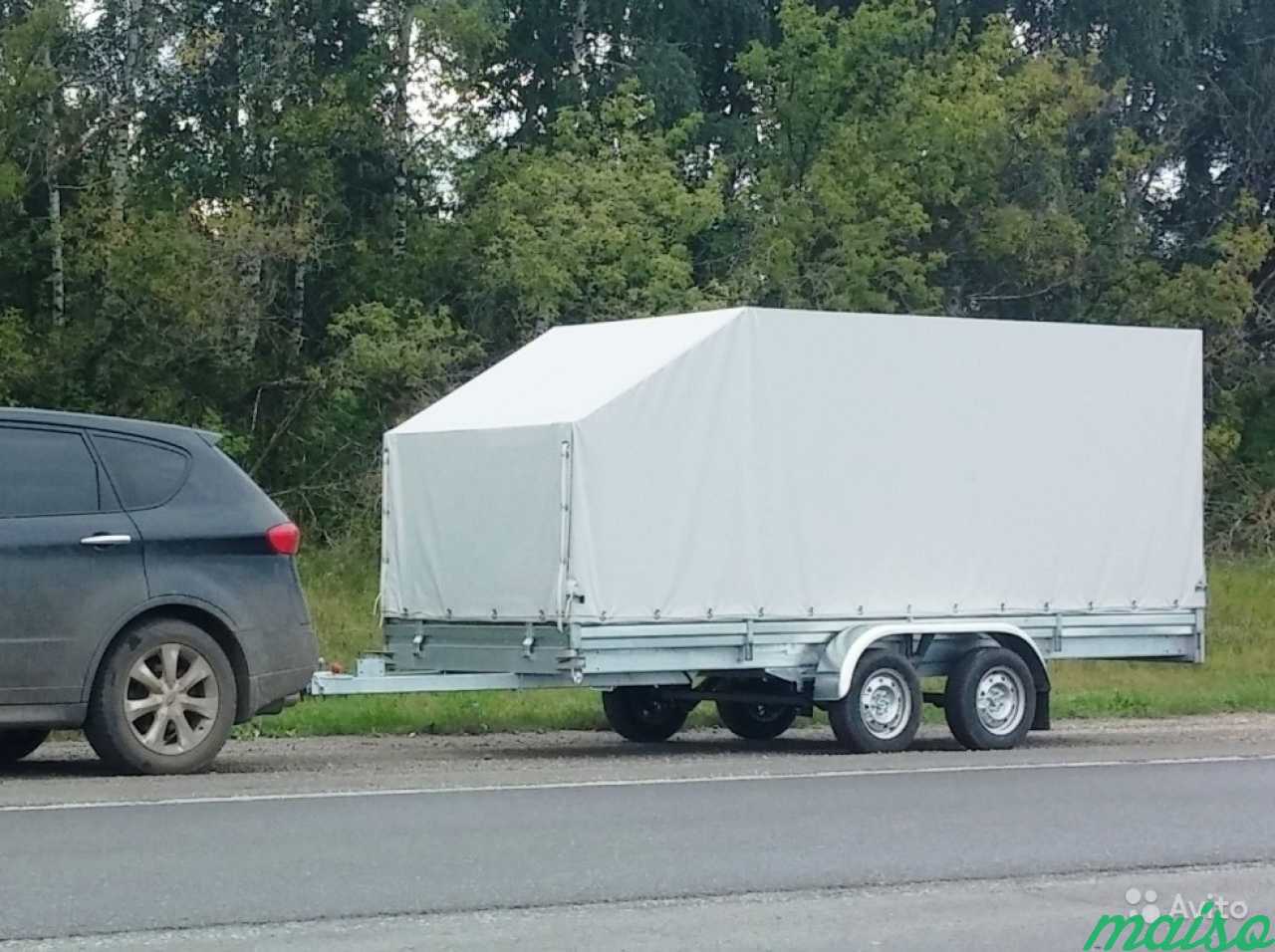 Бортовые прицепы (двухосник) кузов 4.6х1.5 м в Санкт-Петербурге. Фото 2