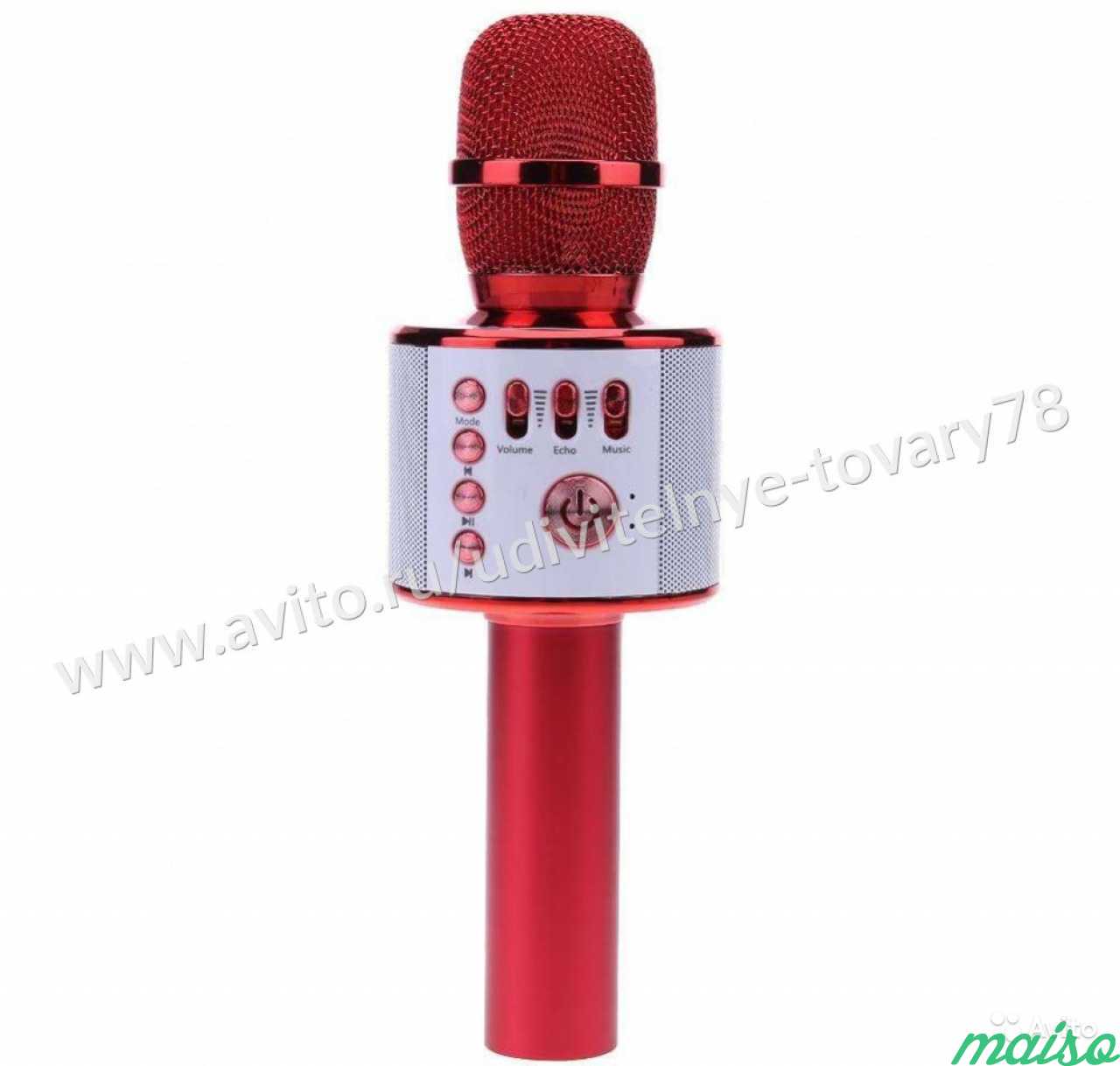 Портативный караоке микрофон W9, красного цвета в Санкт-Петербурге. Фото 3