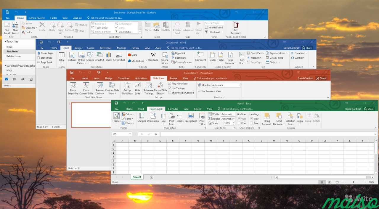 MS Office 2016 Pro Plus - Word, Excel, Outlook в Санкт-Петербурге. Фото 2