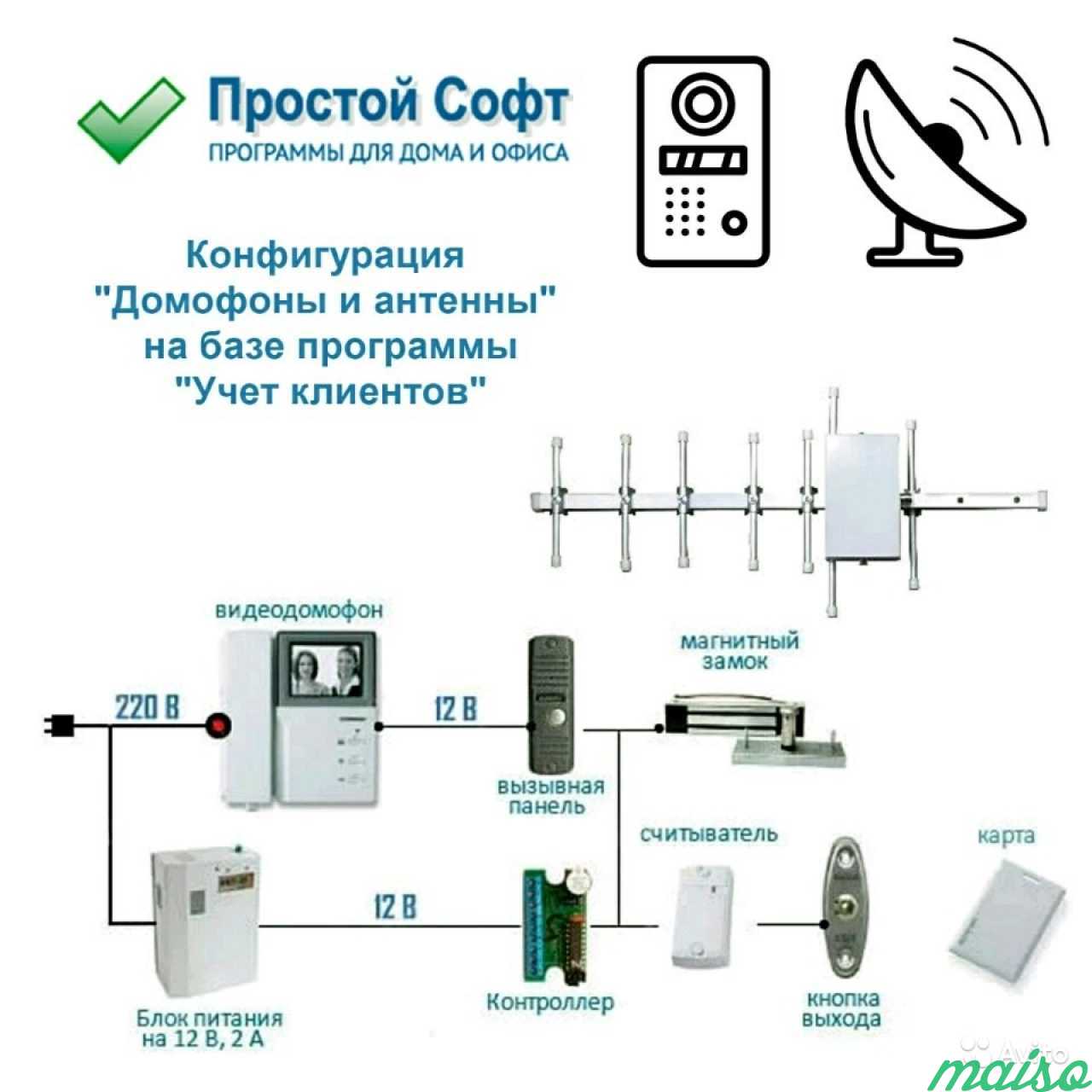 Программа для учета Домофоны и антенны в Санкт-Петербурге. Фото 1