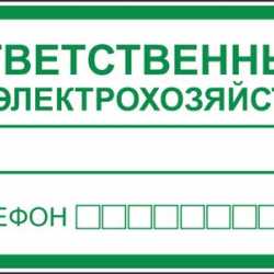 Ответственный за электробезопасность. Ответственный за электрохозяйство. Указатель ответственного за электрохозяйство. Ответственный за грузоподъемное оборудование. Ответственный за электрохозяйство табличка с категорией помещения.