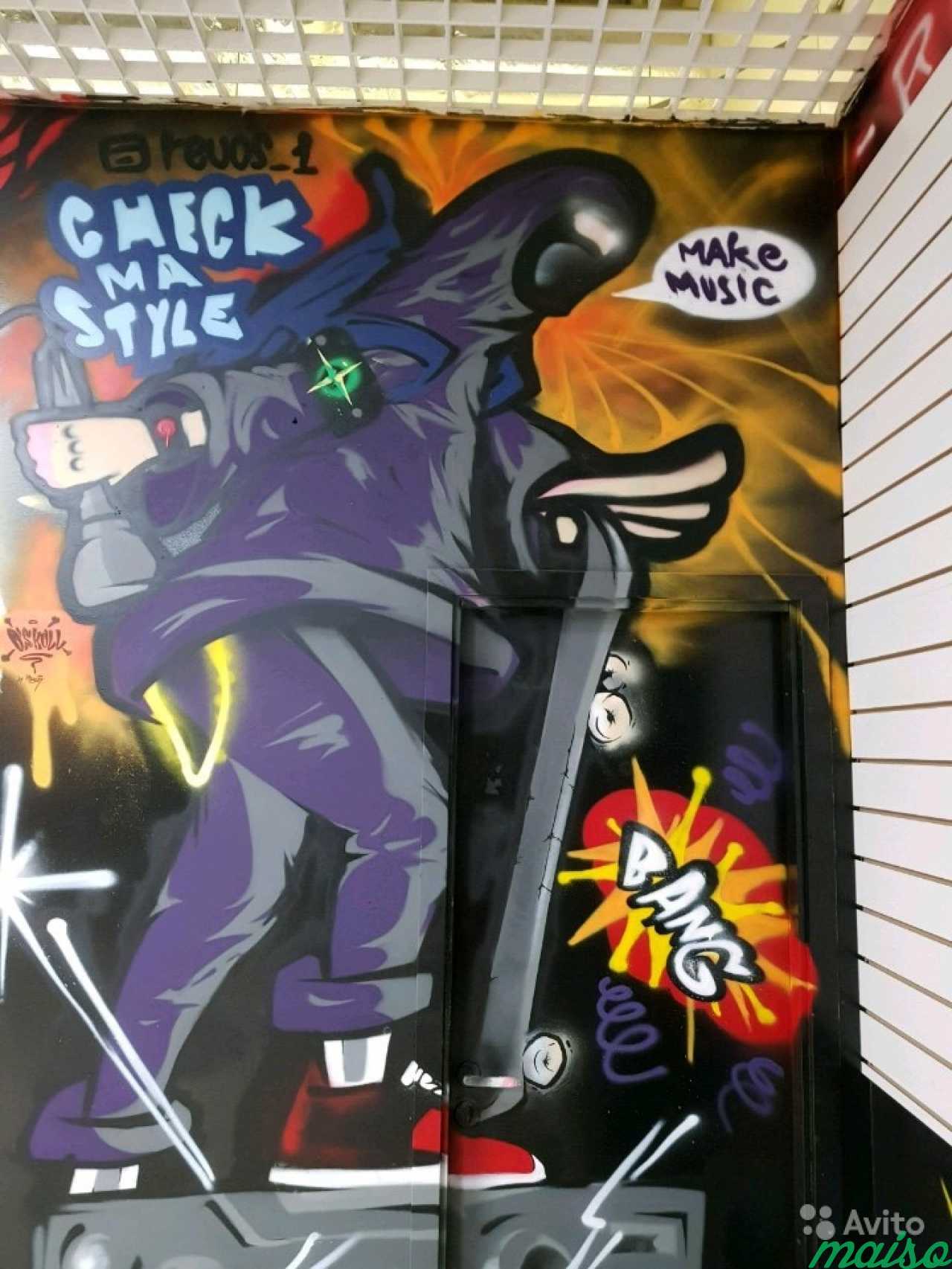Граффити оформление на заказ. Роспись стен в Санкт-Петербурге. Фото 3