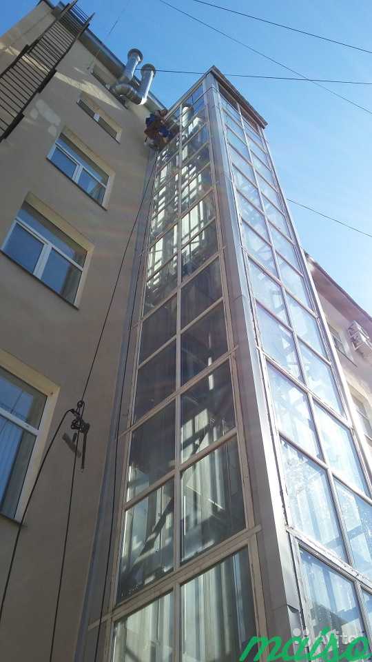 Мойка окон, фасада, остекления в Санкт-Петербурге. Фото 5