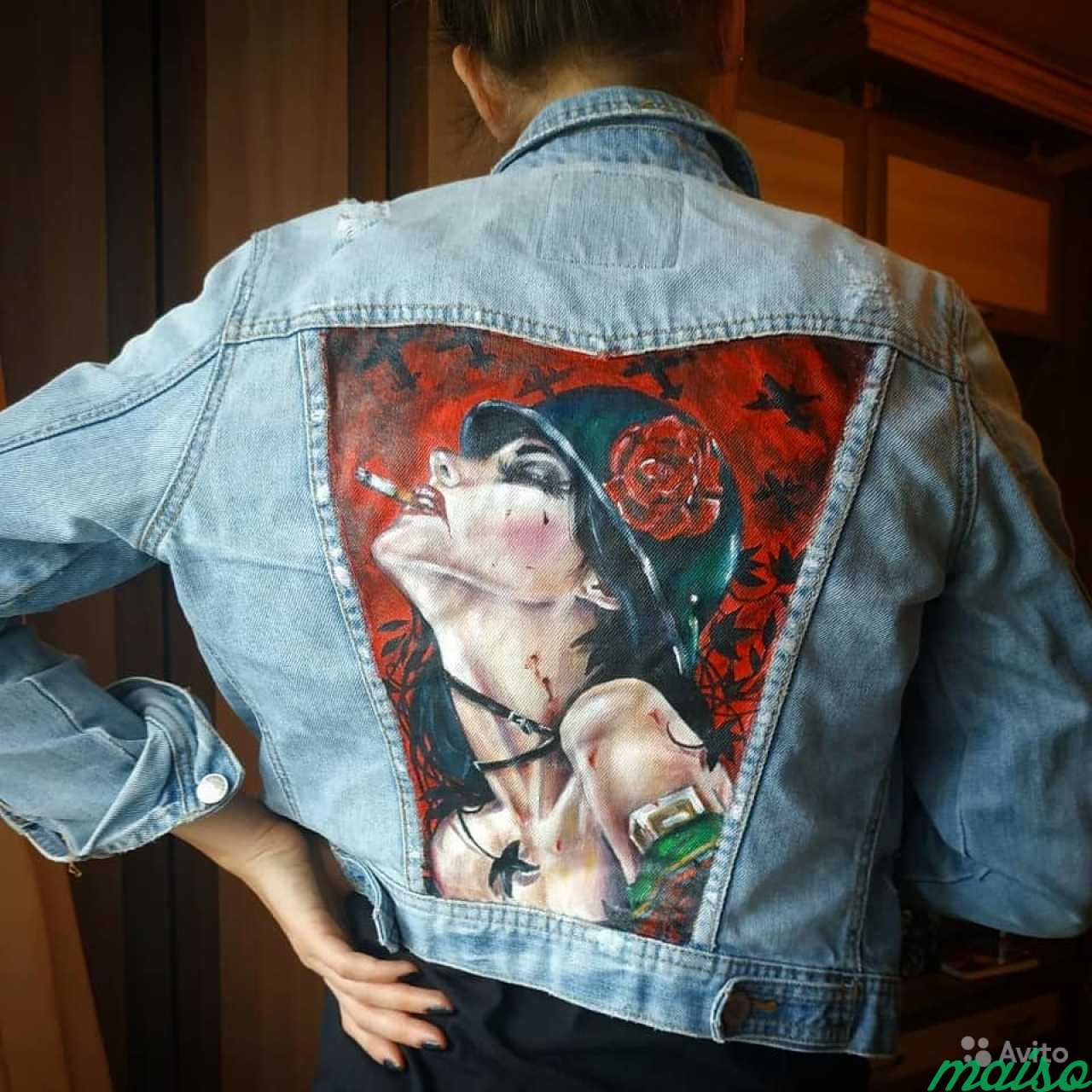 Рисунок на джинсовой куртке в Санкт-Петербурге. Фото 2
