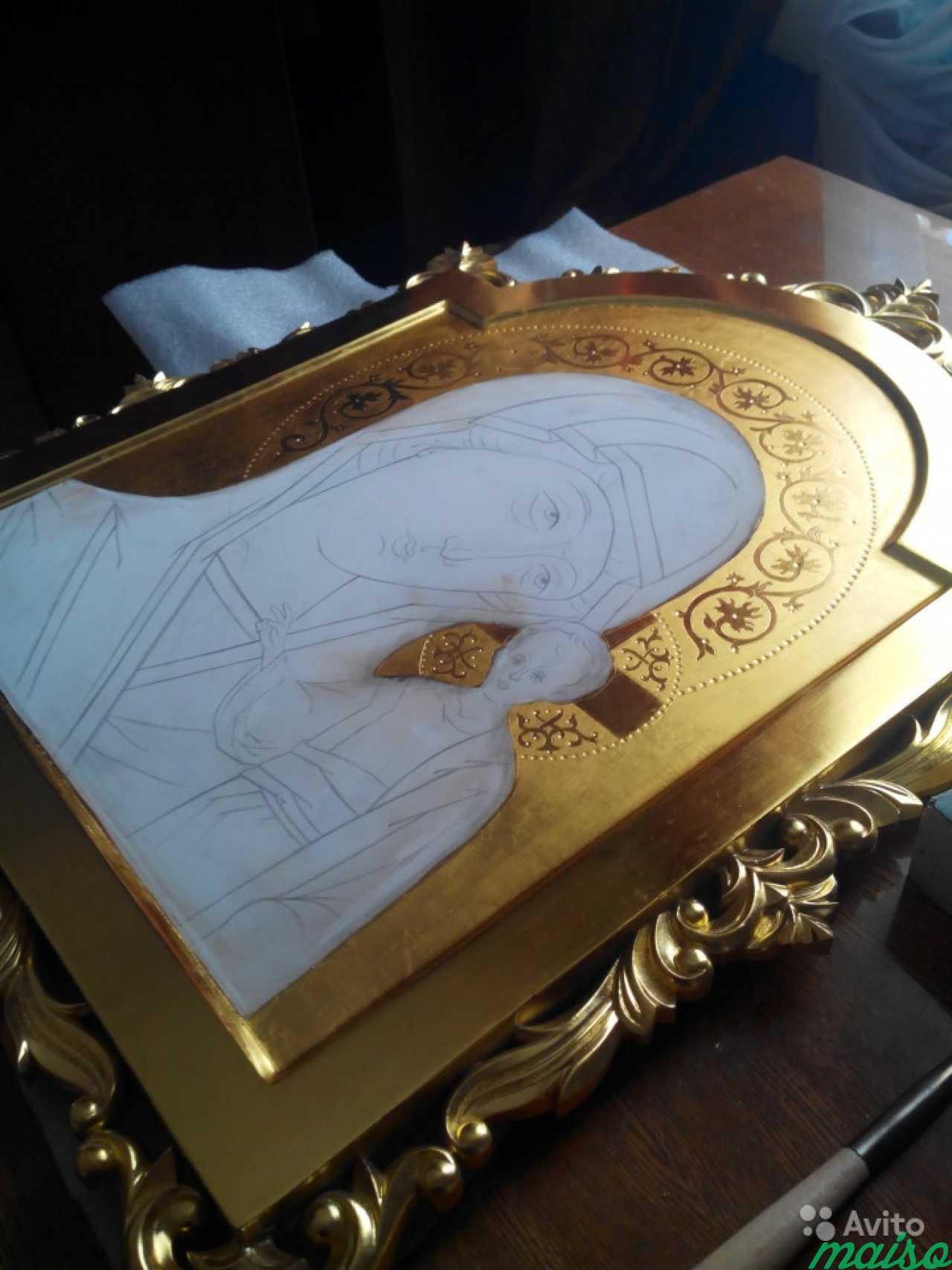 Золочение икон позолота сусальным золотом в Санкт-Петербурге. Фото 7