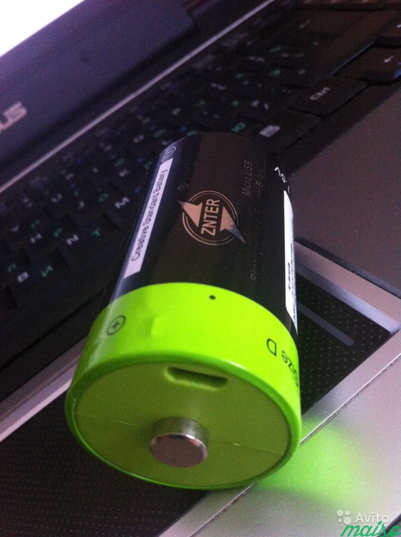 Перезаряжаемая батарейка R20 с зарядкой от USB в Санкт-Петербурге. Фото 4