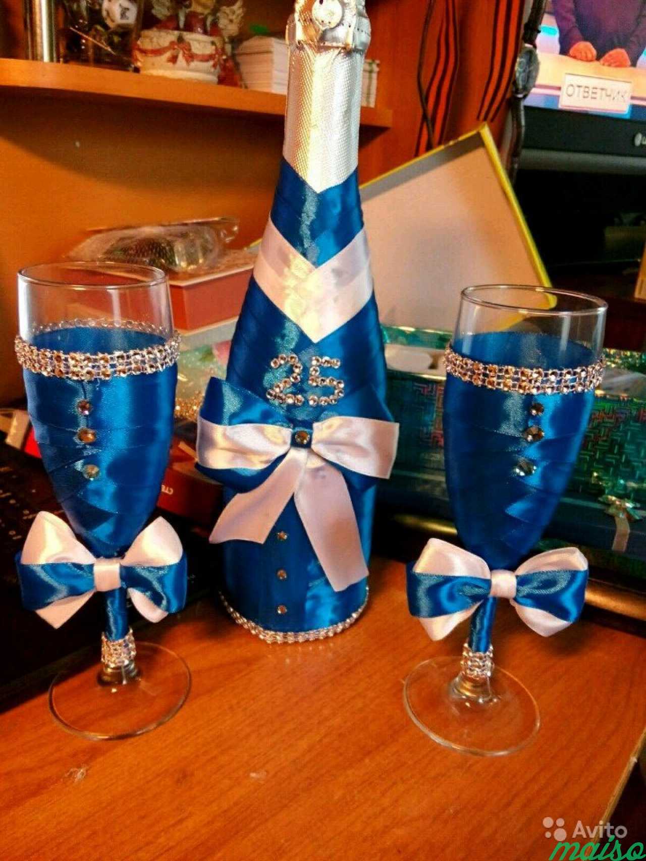 Юбилейные, свадебные бокалы/шампанское на заказ в Санкт-Петербурге. Фото 1