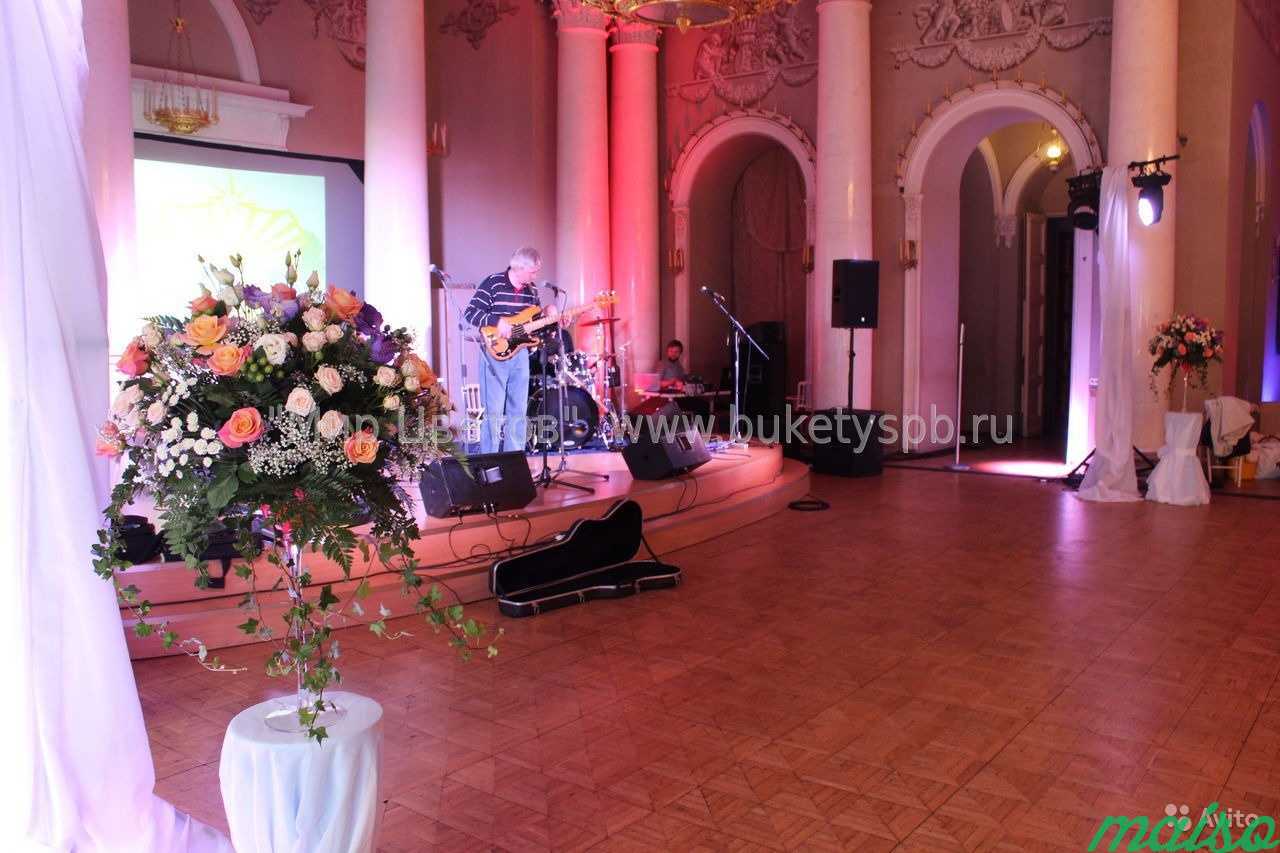 Оформление зала цветами, оформление столов в Санкт-Петербурге. Фото 4