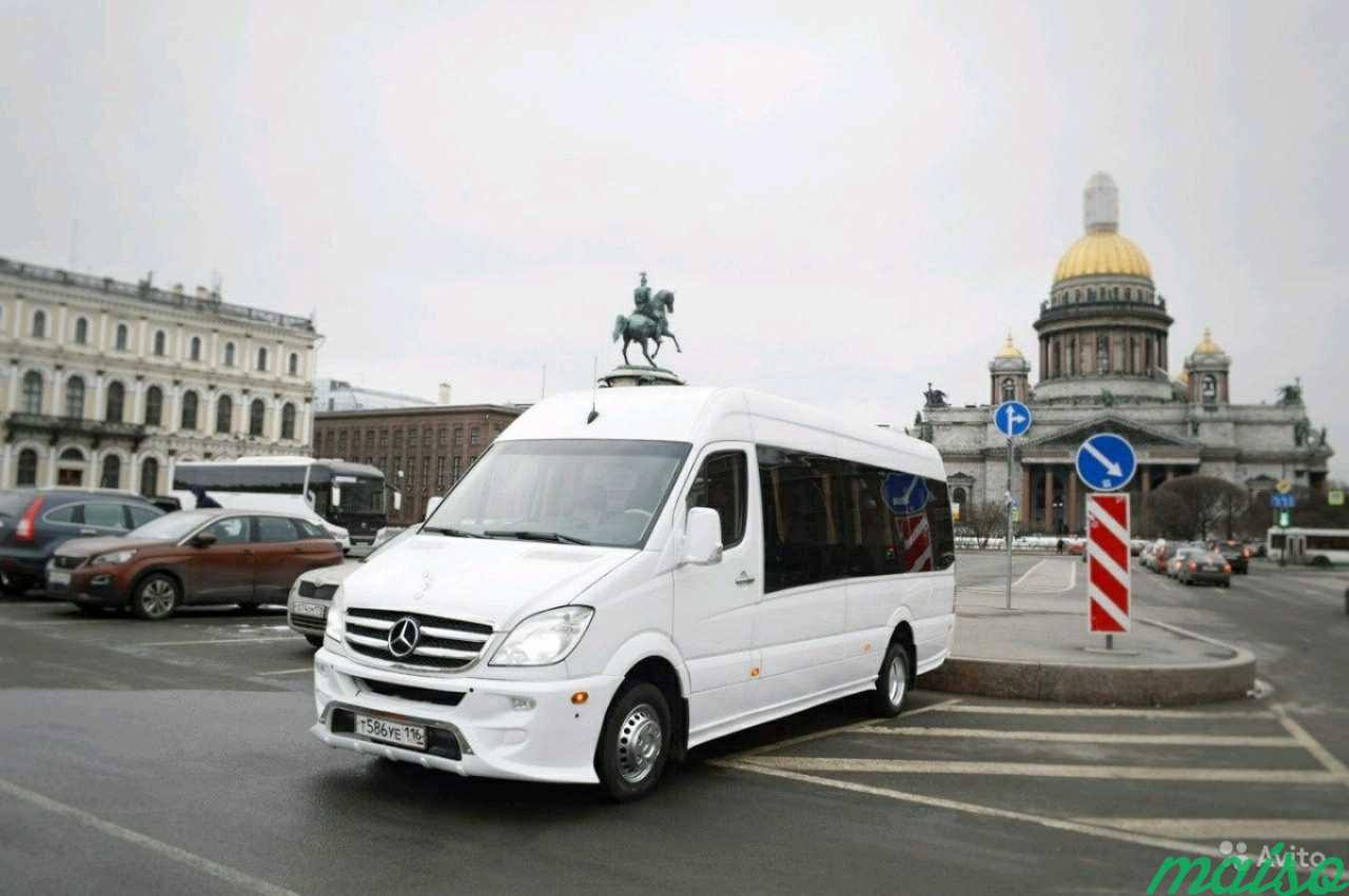 Аренда автобуса Mercedes Sprinter с водителем в сп в Санкт-Петербурге. Фото 1