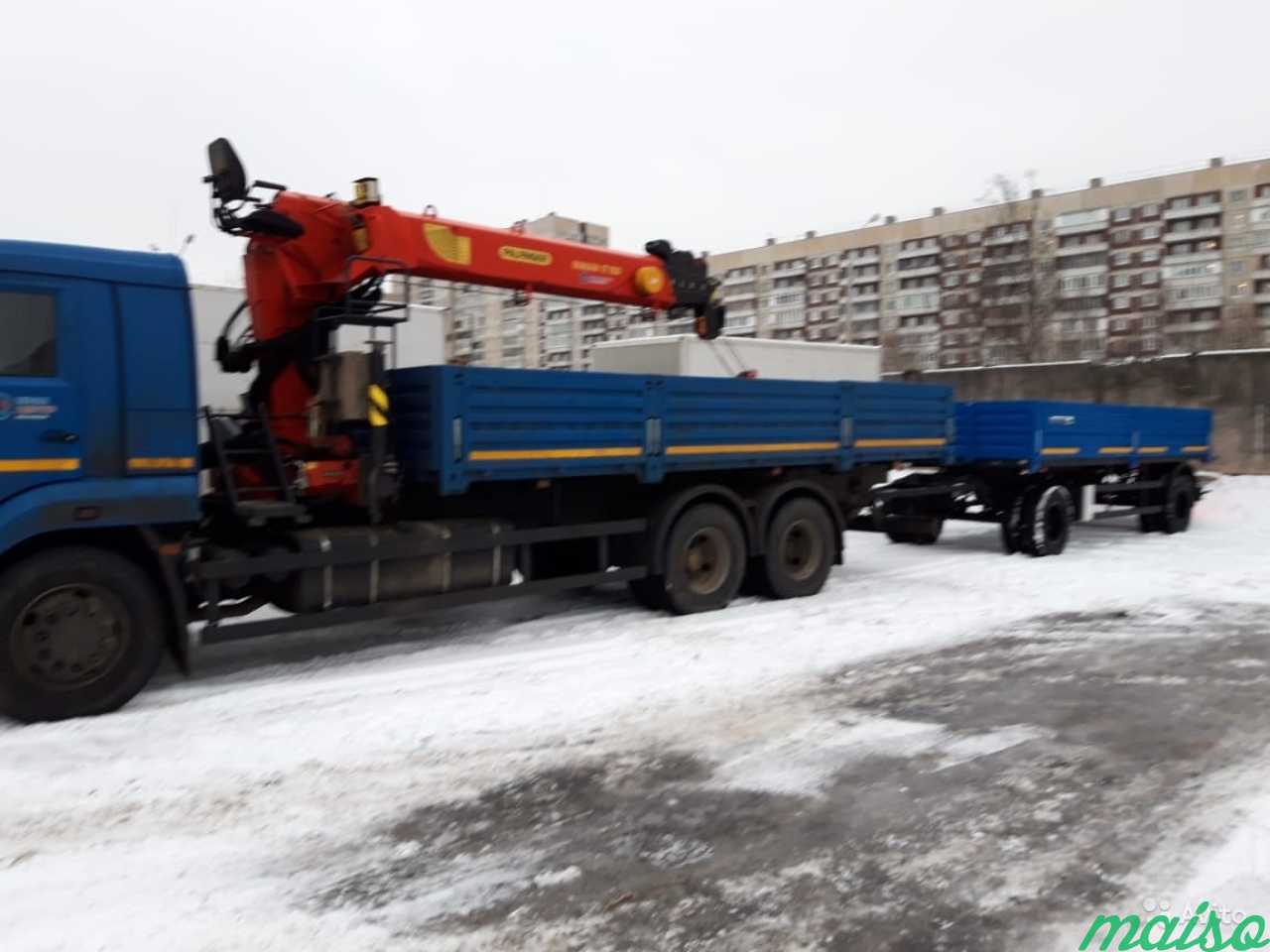 Кран-манипулятор 20 тонн,возможно без прицепа 10т в Санкт-Петербурге. Фото 1