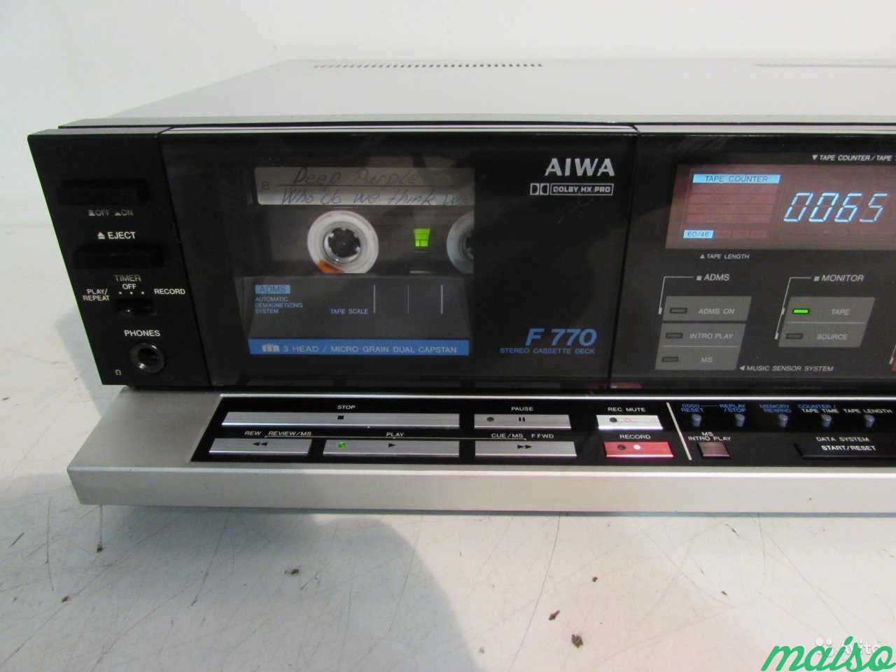 Aiwa AD-F770 Трехголовая кассетная дека Japan 1983 в Санкт-Петербурге. Фото 5