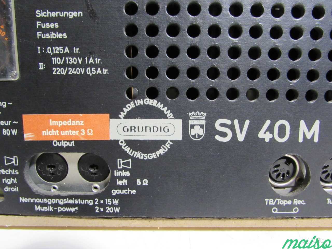 Grundig SV40M Стерео Усилитель 1965г Германия в Санкт-Петербурге. Фото 9