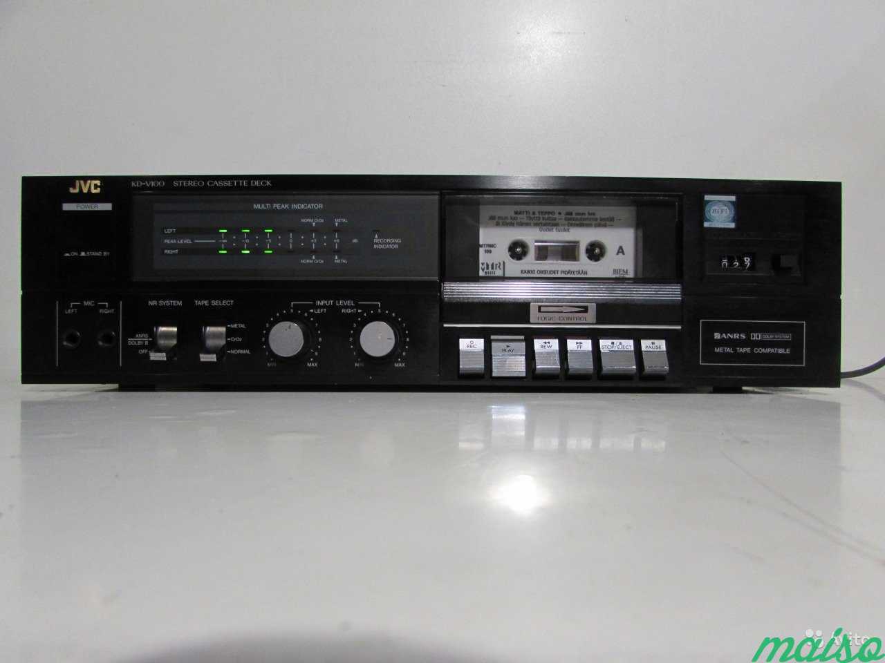 JVC KD-V100 Кассетная дека пр-ва Япония в Санкт-Петербурге. Фото 1