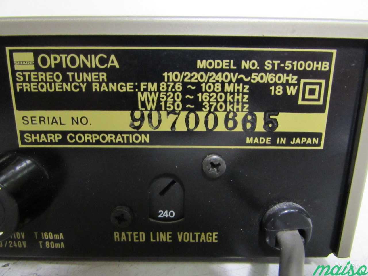 Optonica ST-5100HB Стерео Тюнер Japan 1980г в Санкт-Петербурге. Фото 9