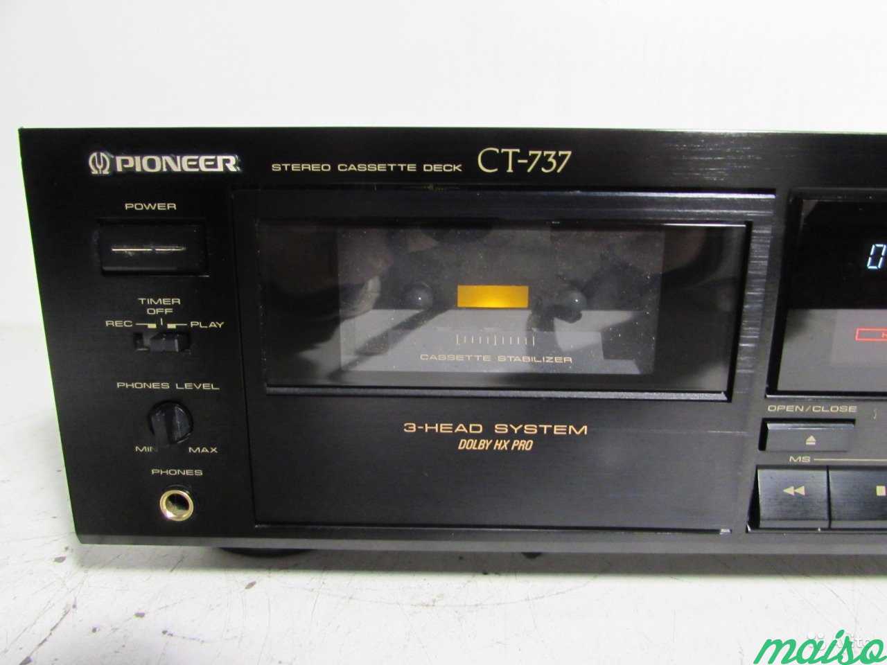 Pioneer CT-737 Трехголовая кассетная дека Japan в Санкт-Петербурге. Фото 5