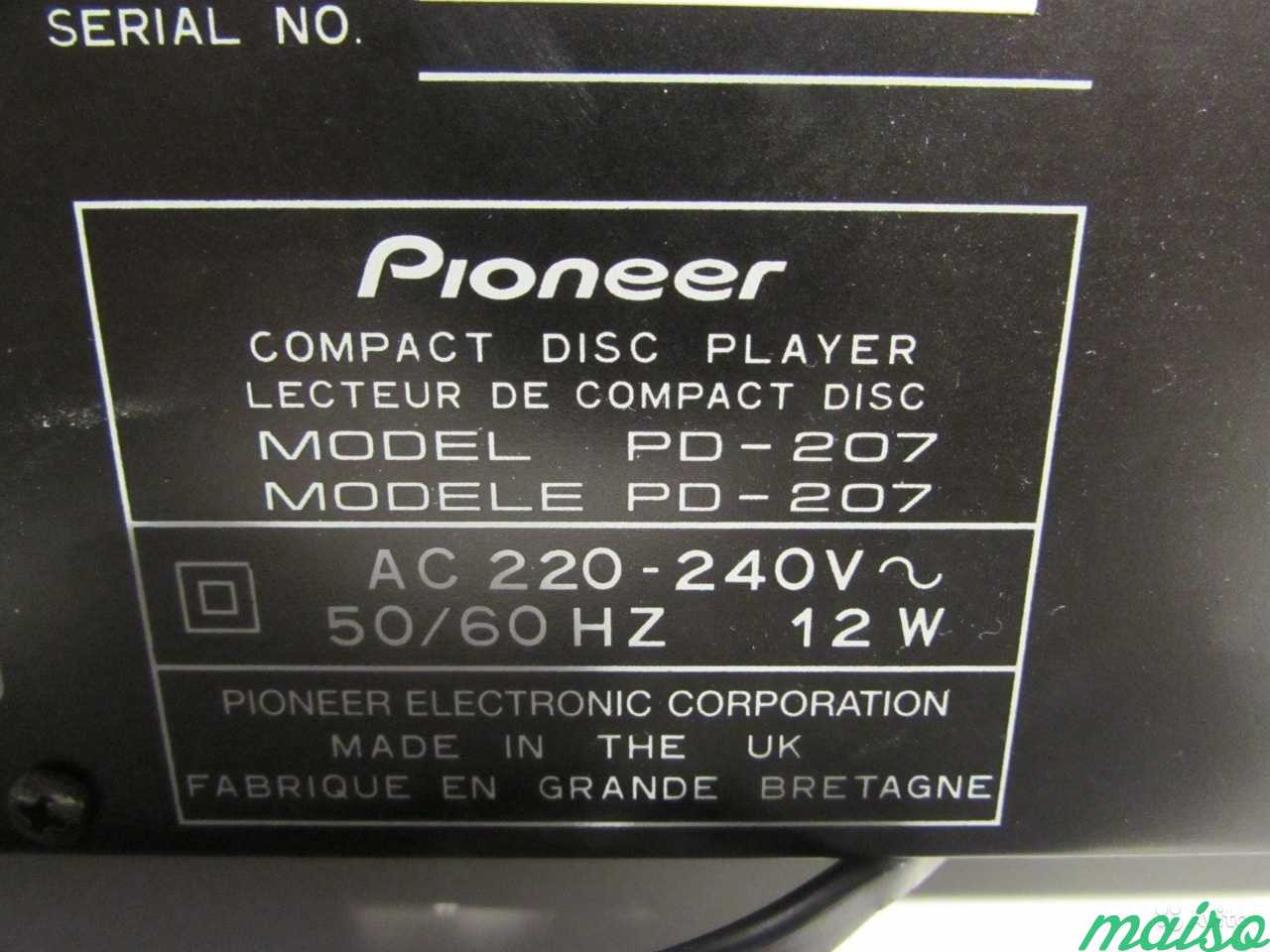 Pioneer PD-207 CD-Плеер England в Санкт-Петербурге. Фото 5