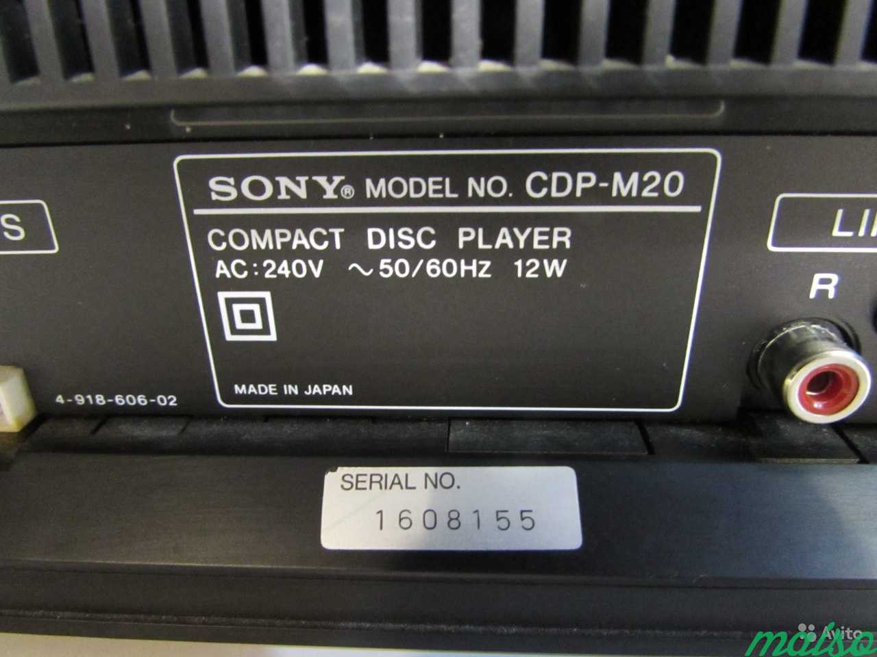 Sony CDP-M20 CD-Плеер Japan 1987г в Санкт-Петербурге. Фото 9