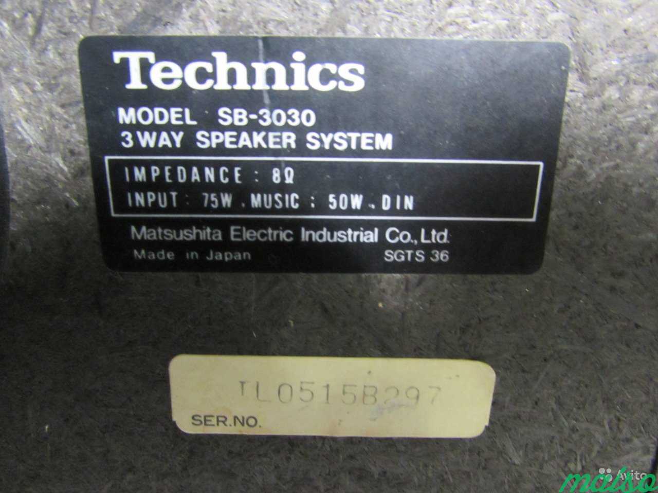Technics SB-3030 Акустика Japan 1980г в Санкт-Петербурге. Фото 9