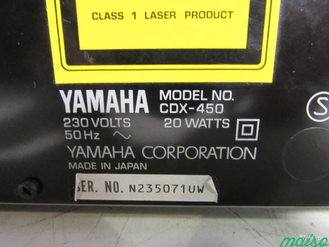 Yamaha CDX-450 CD-Плеер Japan 1991г в Санкт-Петербурге. Фото 9