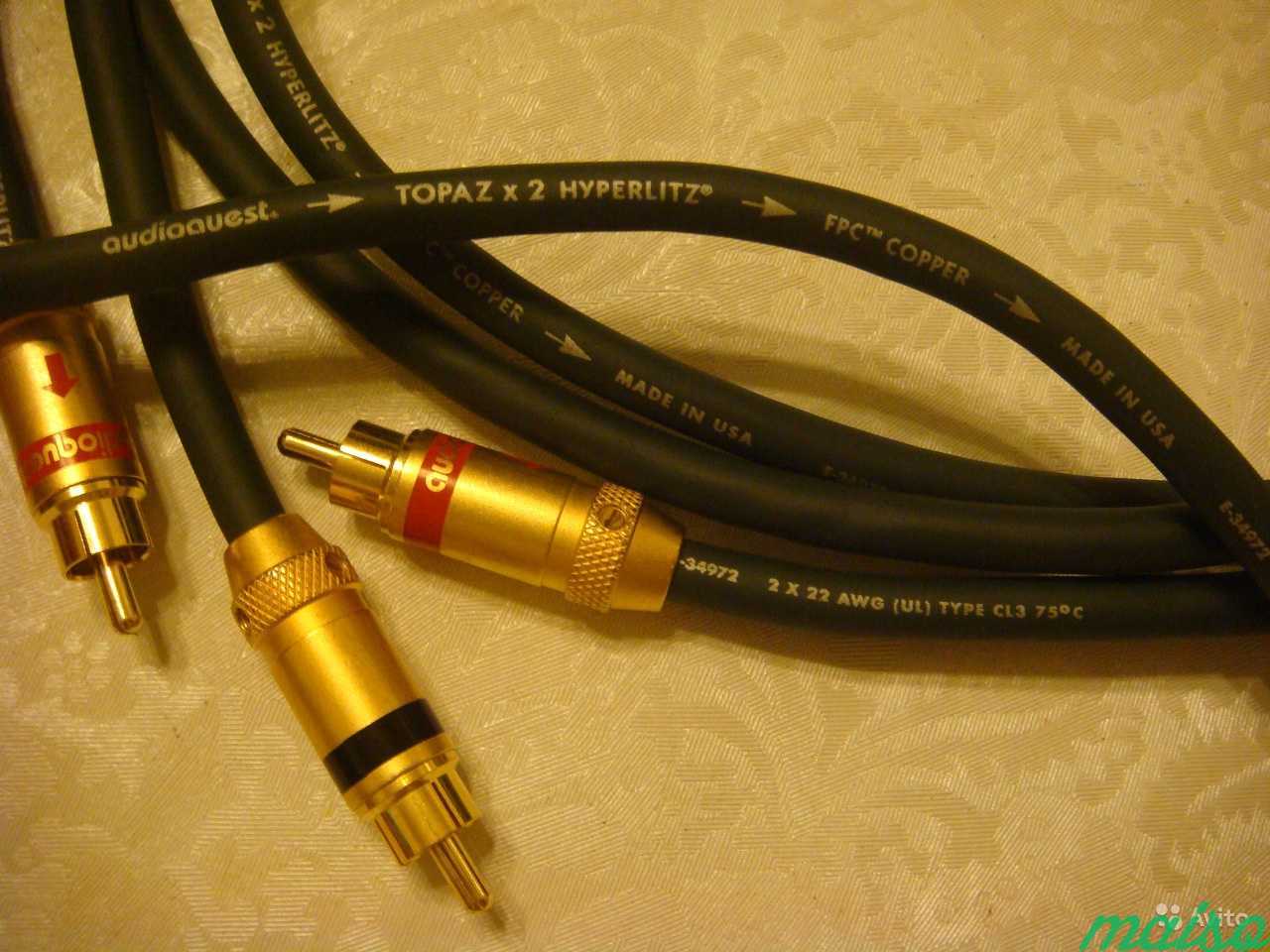 Аудио кабель AudioQuest Topaz x2 RCA 1.5 м в Санкт-Петербурге. Фото 9