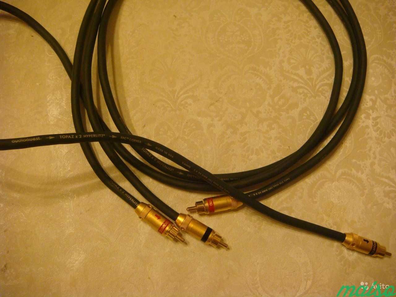 Аудио кабель AudioQuest Topaz x2 RCA 1.5 м в Санкт-Петербурге. Фото 4
