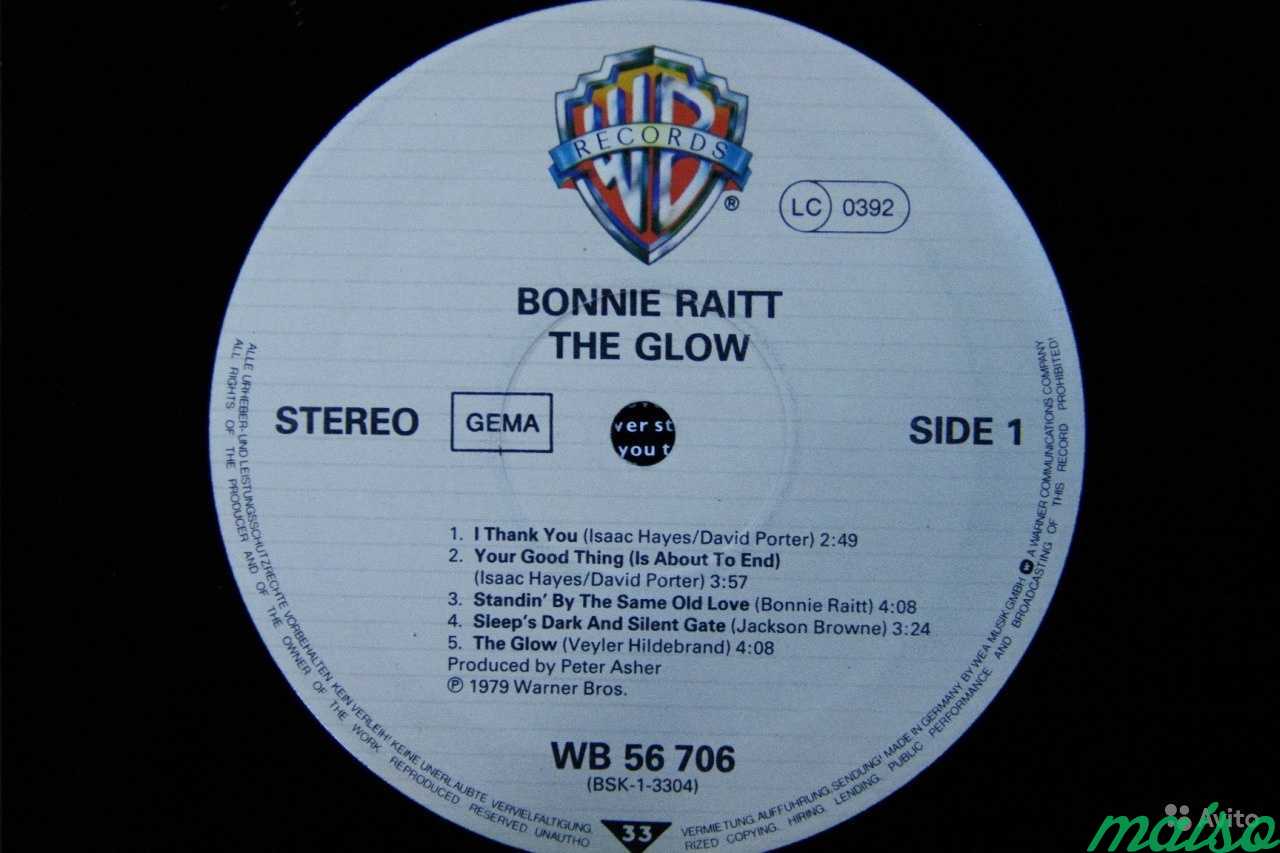 Bonnie Raitt The Glow фирменный винил LP в Санкт-Петербурге. Фото 2