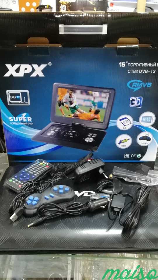 DVD-плеер с телевизором XPX EA-1569D 15 DVB T2 в Санкт-Петербурге. Фото 2