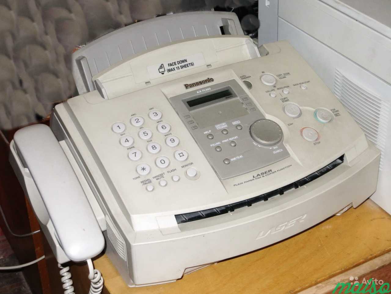 Телефонный аппарат с факсом, лазерный Panasonic в Санкт-Петербурге. Фото 1