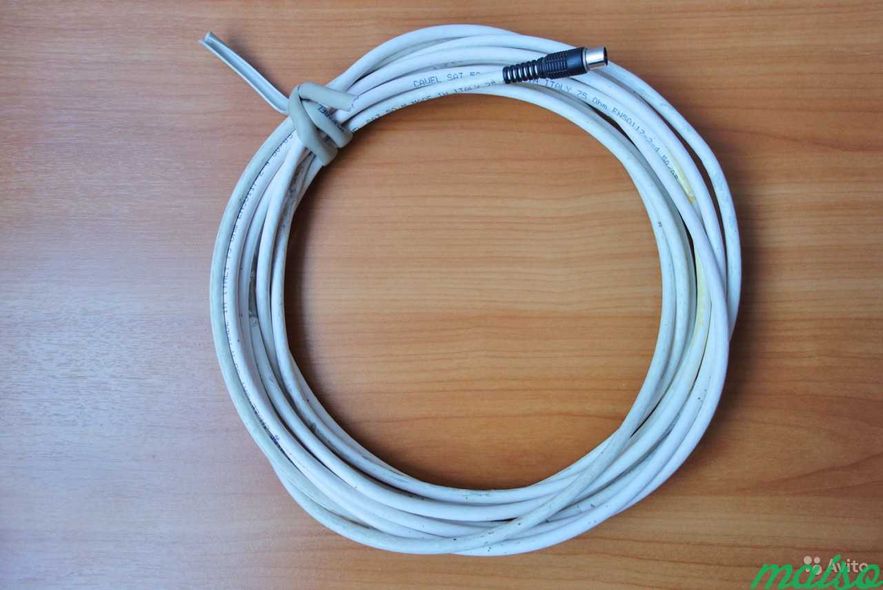 Коаксильный телевизионный кабель 75 ом. 8 метров в Санкт-Петербурге. Фото 1