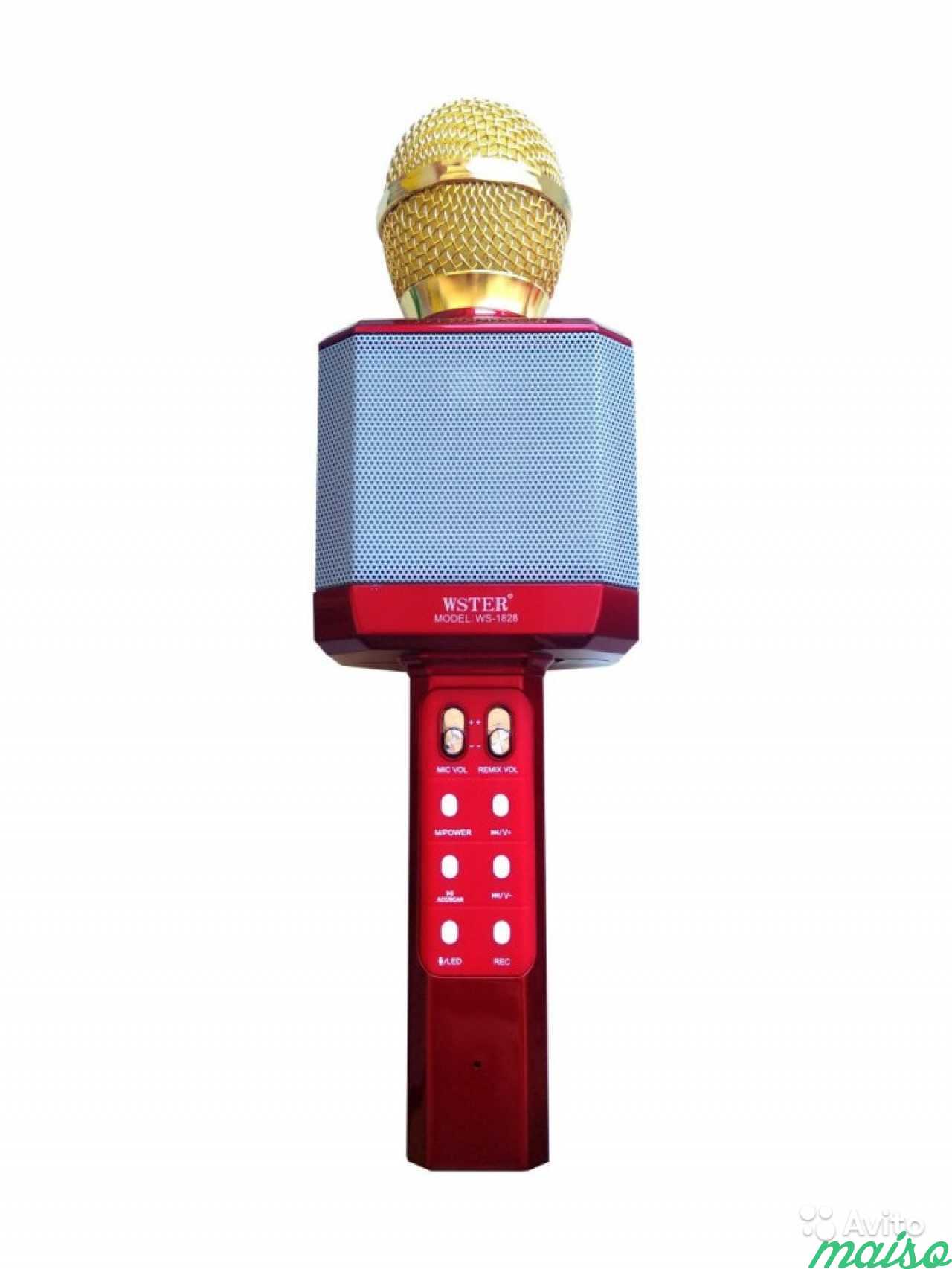 Караоке микрофон Wster WS-1828 красный металлик в Санкт-Петербурге. Фото 3