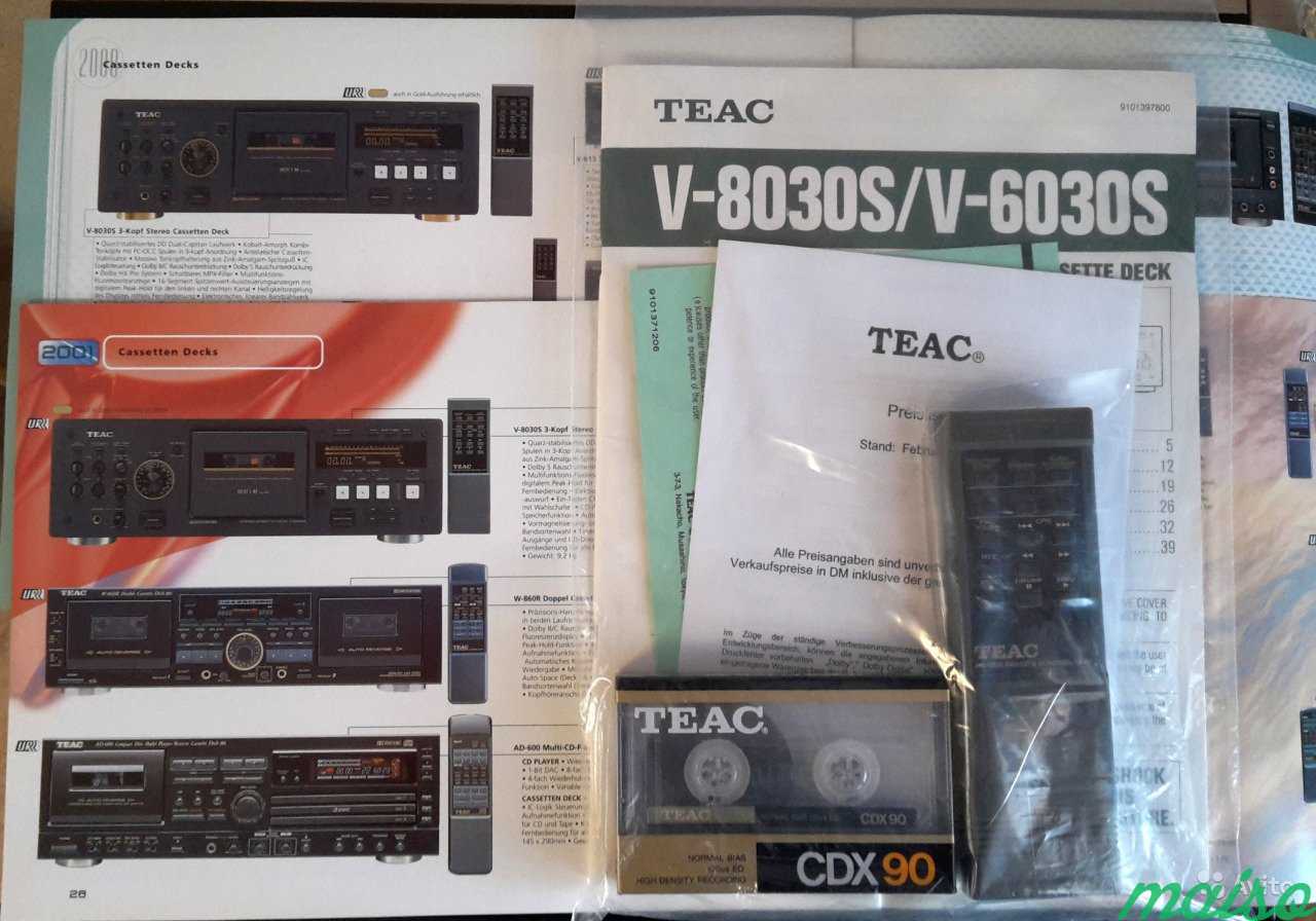 Teac V-8030 Топовая кассетная дека 2000 год в Санкт-Петербурге. Фото 3