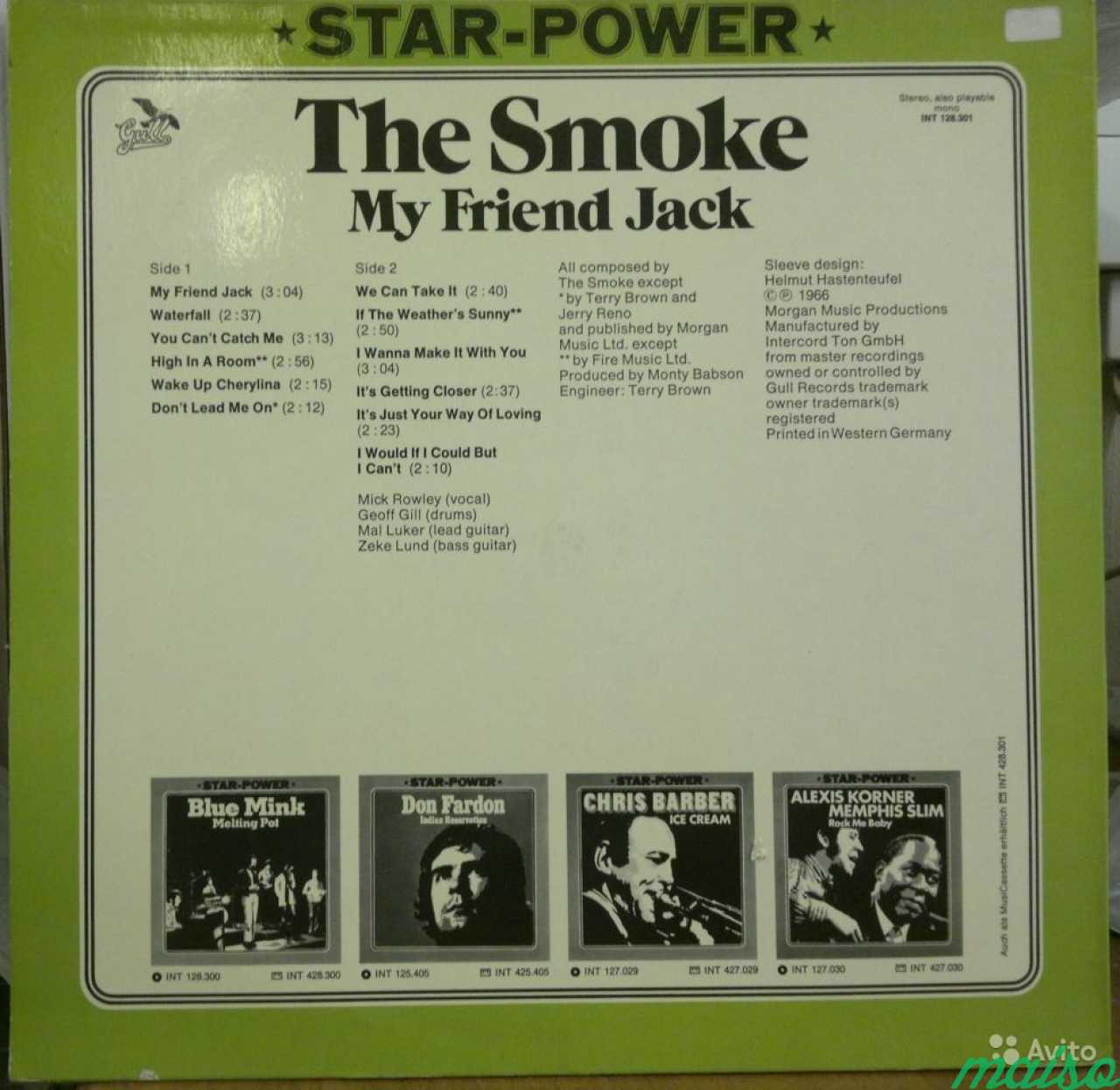 LP (винил) - The Smoke Its Smoke Time 1966 в Санкт-Петербурге. Фото 3