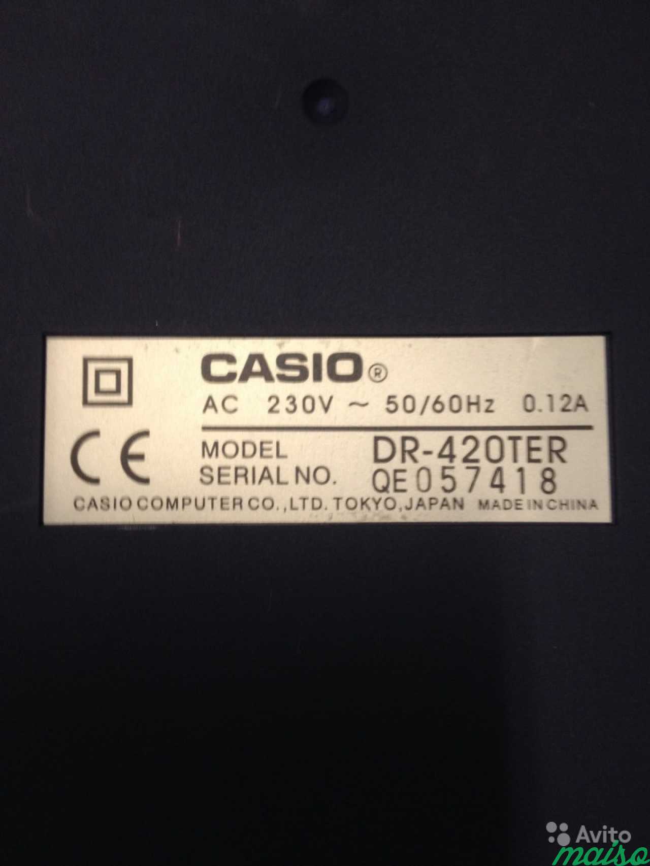 Печатающий калькулятор Casio FR-620TER/DR-420TER в Санкт-Петербурге. Фото 9