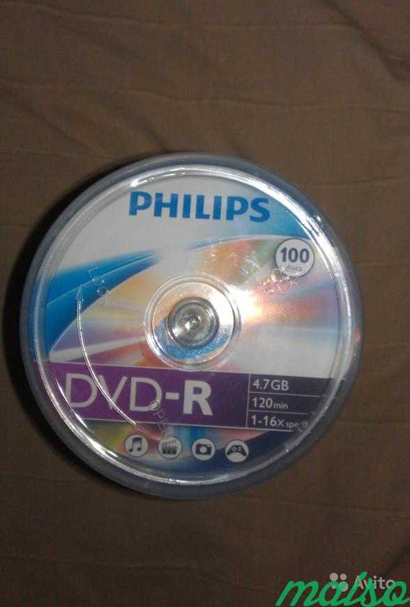 Болванки DVD-R Philips (100 шт.) в Санкт-Петербурге. Фото 2