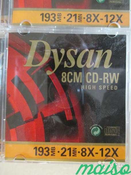 Mini CD-RW Dysan 193Mb 12x speed 8cm новые 4 штуки в Санкт-Петербурге. Фото 2