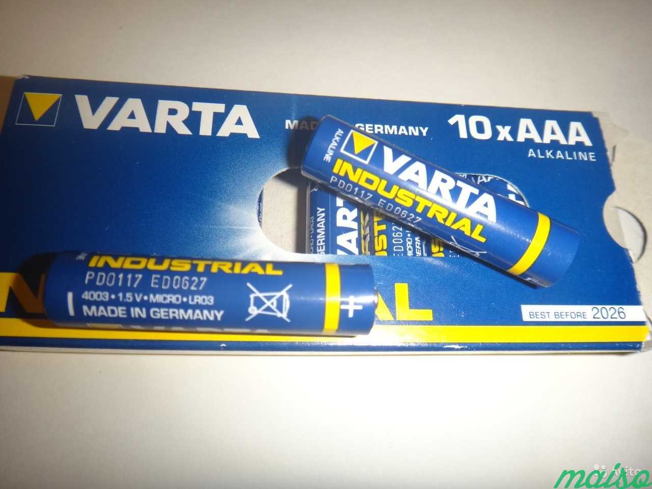 Батарейки AAA varta Industrial (LR03, MN2400 ) в Санкт-Петербурге. Фото 1