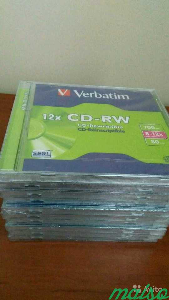 Verbatim Диск CD-RW 700Mb 8-12x Slim case10 штук в Санкт-Петербурге. Фото 3