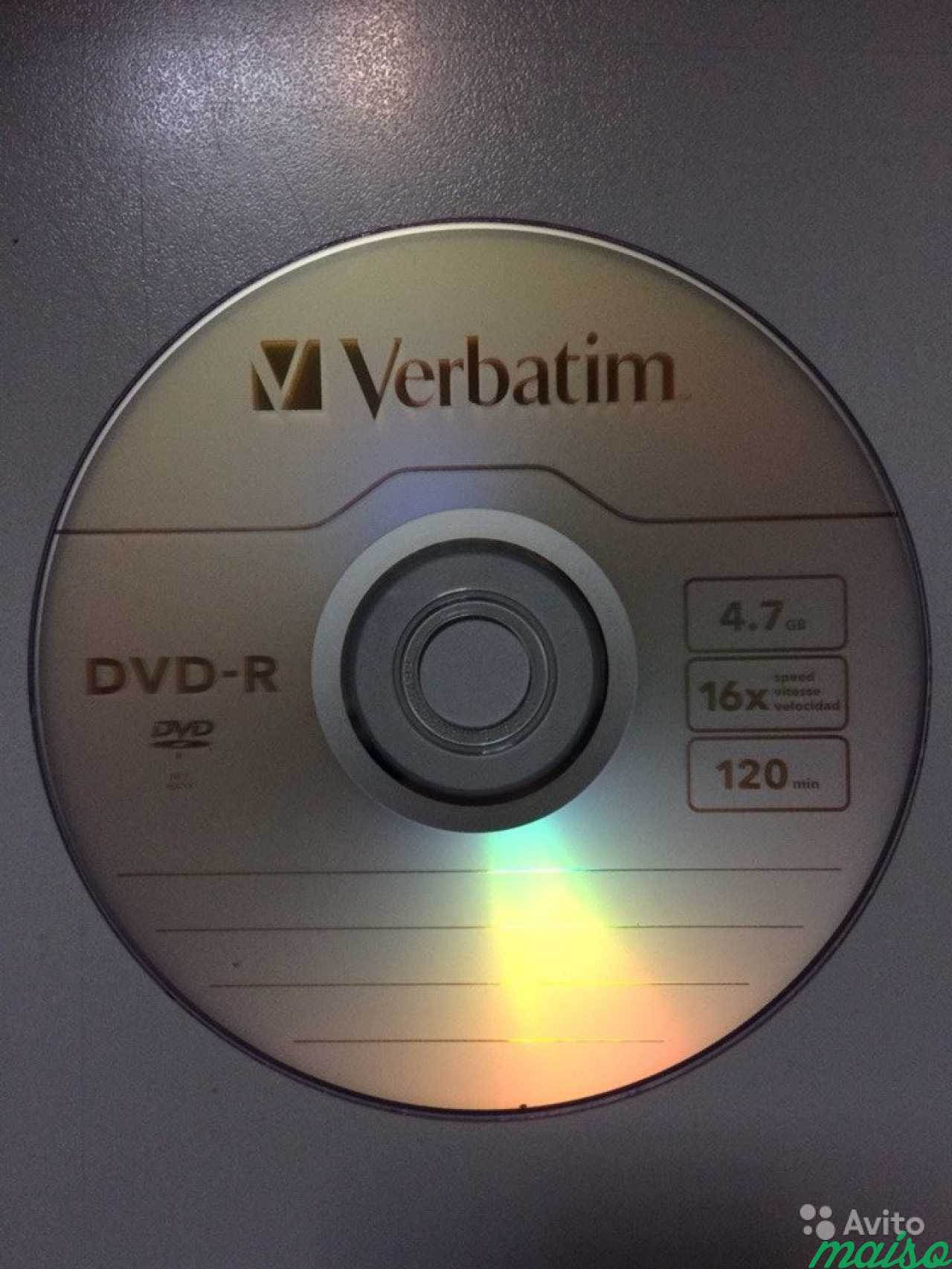 Диски verbatim DVD-R 120 min 4.7Gb 100шт в Санкт-Петербурге. Фото 2