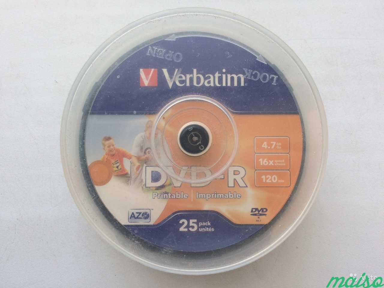 Диски Verbatim DVD-R 120 min 16x 4.7Gb 11 шт +кейс в Санкт-Петербурге. Фото 1