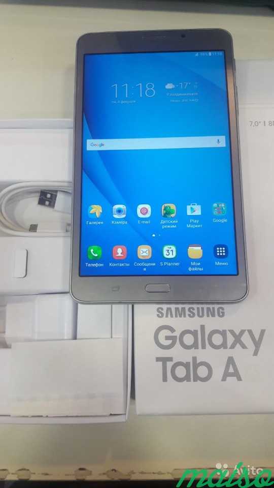 SAMSUNG Galaxy Tab A 16gb sm-t285, полный комплект в Санкт-Петербурге. Фото 1